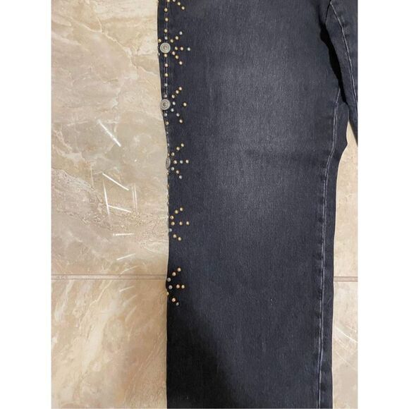 Free People Cooper Studded Low-Rise Boyfriend Jeans Size 32 - Picture 4 of 8
